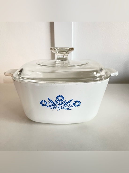 Pyrex Other - VTG Corning Ware Blue Cornflower 1 3/4 Quart Casserole Dish + Lid P-1 3/4 USA